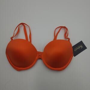 Fredrick's of Hollywood Hollywood Exxtreme Push Up Bra in Orange Size 32C